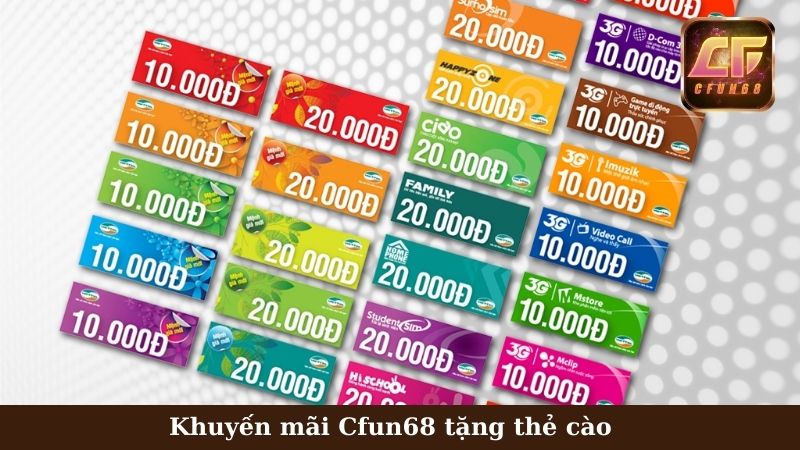 Khuyến mãi Cfun68 thẻ cào