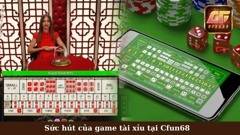 Sức hút của game tài xỉu tại Cfun68